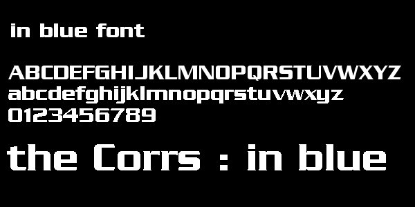 In Blue Mac font